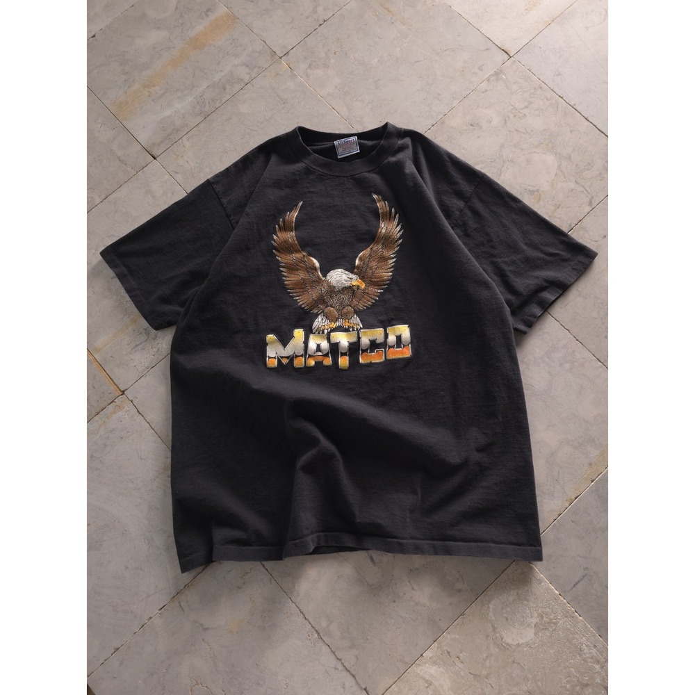 Vintage 90s Matco Tools All Sport Black Single Stitch Cotton T-shirt USA Made XL